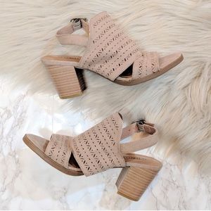 Anthro Seychelles BORA suede sling back sandals